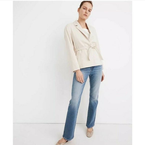 Madewell Women's Cotton-Linen Belted Blazer Jacket Size XS - Picture 1 of 13